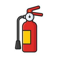 fire extinguisher icon vector design template in white background