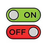 switch button icon vector design template in white background