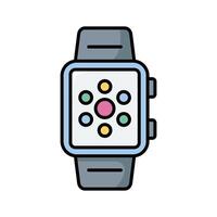 smart watch icon vector design template in white background