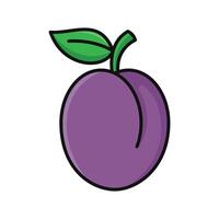 plum icon vector design template in white background