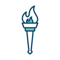 torch icon vector design template in white background