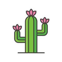 cactus icono vector diseño modelo en blanco antecedentes
