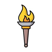 torch icon vector design template in white background