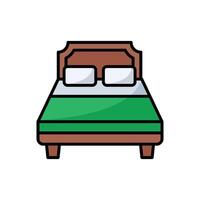 cama icono vector diseño modelo en blanco antecedentes