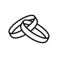 wedding ring icon vector design template in white background