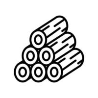 wood log icon vector design template in white background