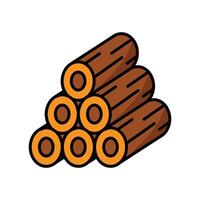 wood log icon vector design template in white background