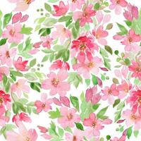 Watercolor seamless pattern. Hand drawn illustration isolated on white background. Vector EPS.