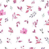 Seamless watercolor  floral pattern. Hand drawn illustration isolated on pastel background. Vector EPS.