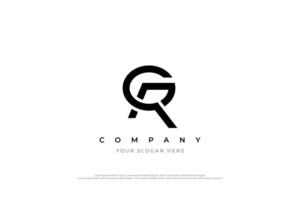 Initial Letter RG or GR Logo Design vector