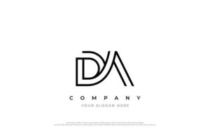 Simple Letter DA Logo Design vector