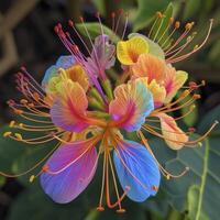AI generated A colorful flower photo