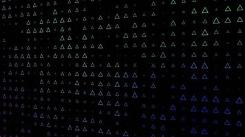 Minimal abstract triangle neon color line moving background video