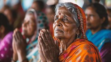 AI generated People attending a religious ceremony photo