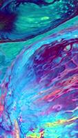 vertical líquido cor pintura padrões textura topo visualizar. multicolorido líquido pintura superfície. video