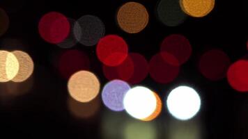 Abstract Background Bokeh of Traffic City Lights Footage. video