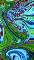 Vertical Liquid Color Paint Patterns Texture Top View. Multicolor Liquid Paint Surface. video