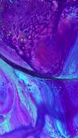 Vertical Liquid Color Paint Patterns Texture Top View. Multicolor Liquid Paint Surface. video