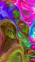 Vertical Liquid Color Paint Patterns Texture Top View. Multicolor Liquid Paint Surface. video