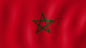3d geven vlag van Marokko voorraad video achtergrond