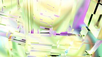3d abstrakt Kunst Rendern von 3d Hintergrund Video Animation mit surrealistisch Bewegung im Bewegung mit Schleife Geometrie Unterteilung. Auflösung 4k, 4096 x 2304