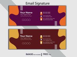 Colorful Email Signatures Template Vector Design. Professional Email Signature Template Modern and Minimal Layout.