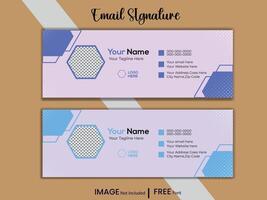 Colorful Email Signatures Template Vector Design. Professional Email Signature Template Modern and Minimal Layout.