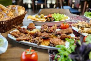 Abundant Feast on a Table photo