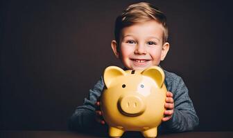 AI generated A Curious Child's Encounter With Savings photo