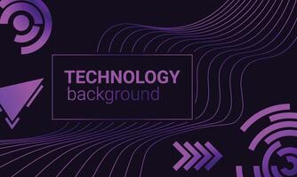 Technology background, Dark modern abstract backdrop vector