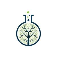 Natural lab tree logo design template. vector