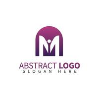 Abstract Letter M Gradient Logo Vector Design