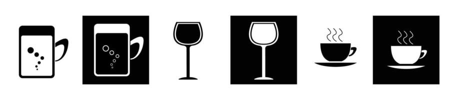 drinks vector icon set beer and coffee icons