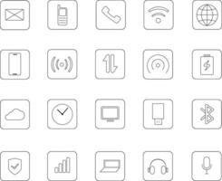 set of vector icons related to technology 20 icon