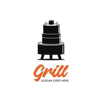 Grill Icon Logo Design Template vector