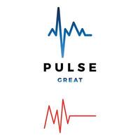 Set of Pulse Icon Logo Design Template vector