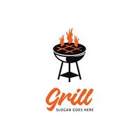 Grill Icon Logo Design Template vector