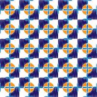 seamless Moroccan pattern for fabric in ikat embroidery style vector