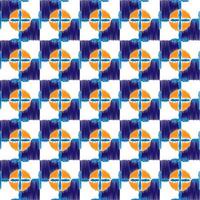 seamless Moroccan pattern for fabric in ikat embroidery style vector