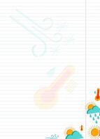 blank notebook sheet with isometric weather icons vector