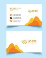 Clean and modern business card template vector