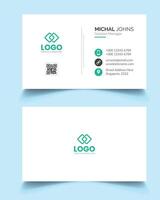 Clean and modern business card template vector