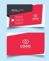 Clean and modern business card template vector