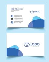 Clean and modern business card template vector