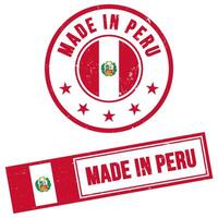 Made in Peru Rubber Stamp Sign Grunge Style vector