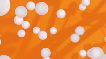 a bunch of white balls on an orange loop animated background video