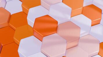 orange och vit hexagoner slinga animering video