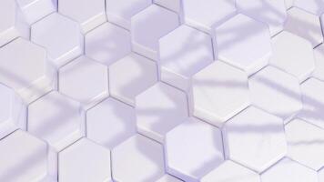 a white wall with hexagons loop animation video