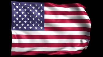 Estados Unidos bandera Costura animación 4k bandera volador en el cielo gratis vídeo unido estados de America video