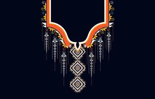 neck embroidery Ethnic,Geometric,tribal, oriental,traditional,necklace design for  fashion women,wallpaper,clothing and wrapping.nt vector